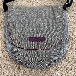 Timbuk2 Gray Tweed Small Crossbody Bag Purse Compact Messenger